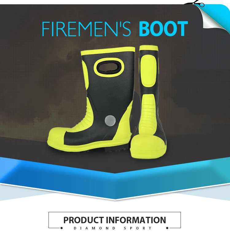 Best Selling Fire Resistant Safety Boots Firemen Firefighting Boots