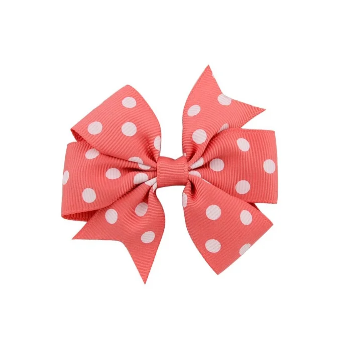 
Handmade red polka dots 4 inch boutique hair bows 