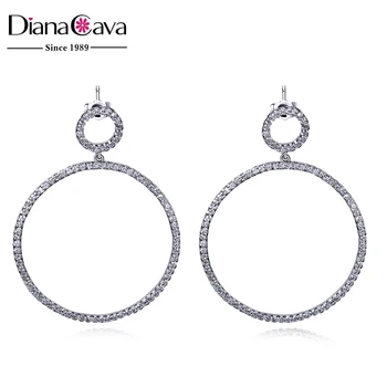 Less Is More Simple Outline Jewelry Geometric Design Round Cz Fine Less Is More Simple Outline Jewelry Geometric Design Round Cz Fine Quality Fancy Earrings