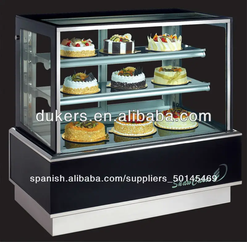 A base de mármol enfriador de panadería, pastel de pantalla del