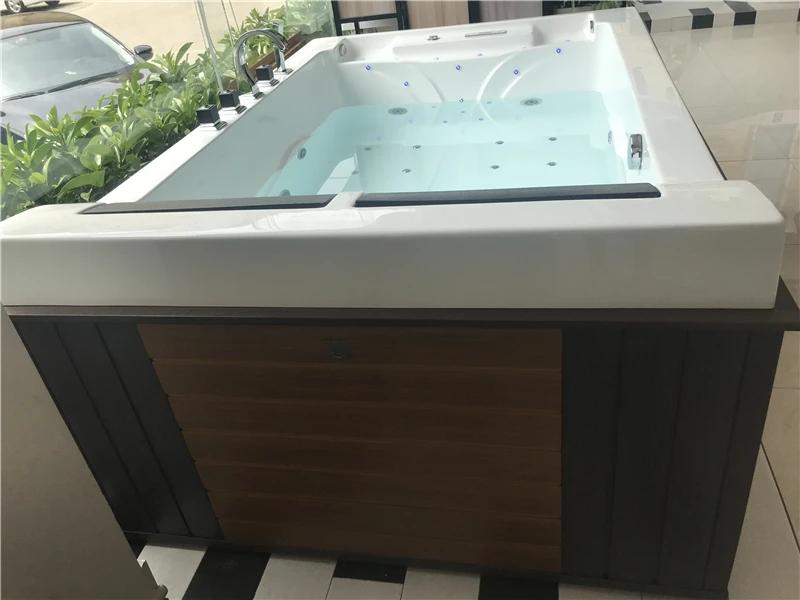 2 People Jetted Bathtub Hydrotherapy Bath Shower Combo Whirlpool