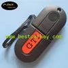 Factory sale transponder key shell with light with GTI writing on cover for car keys whole sale