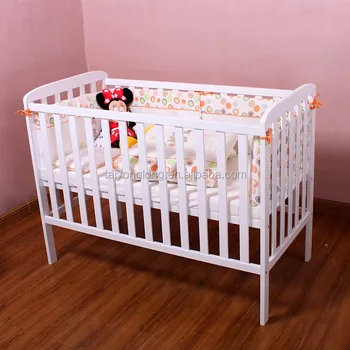 Simple Degin Baby Wooden Convertible Crib Baby Crib Attached Bed