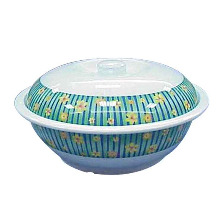 Chinese Factory Food Grade Hot Soup Bowls With Plastic Lid,Melamine