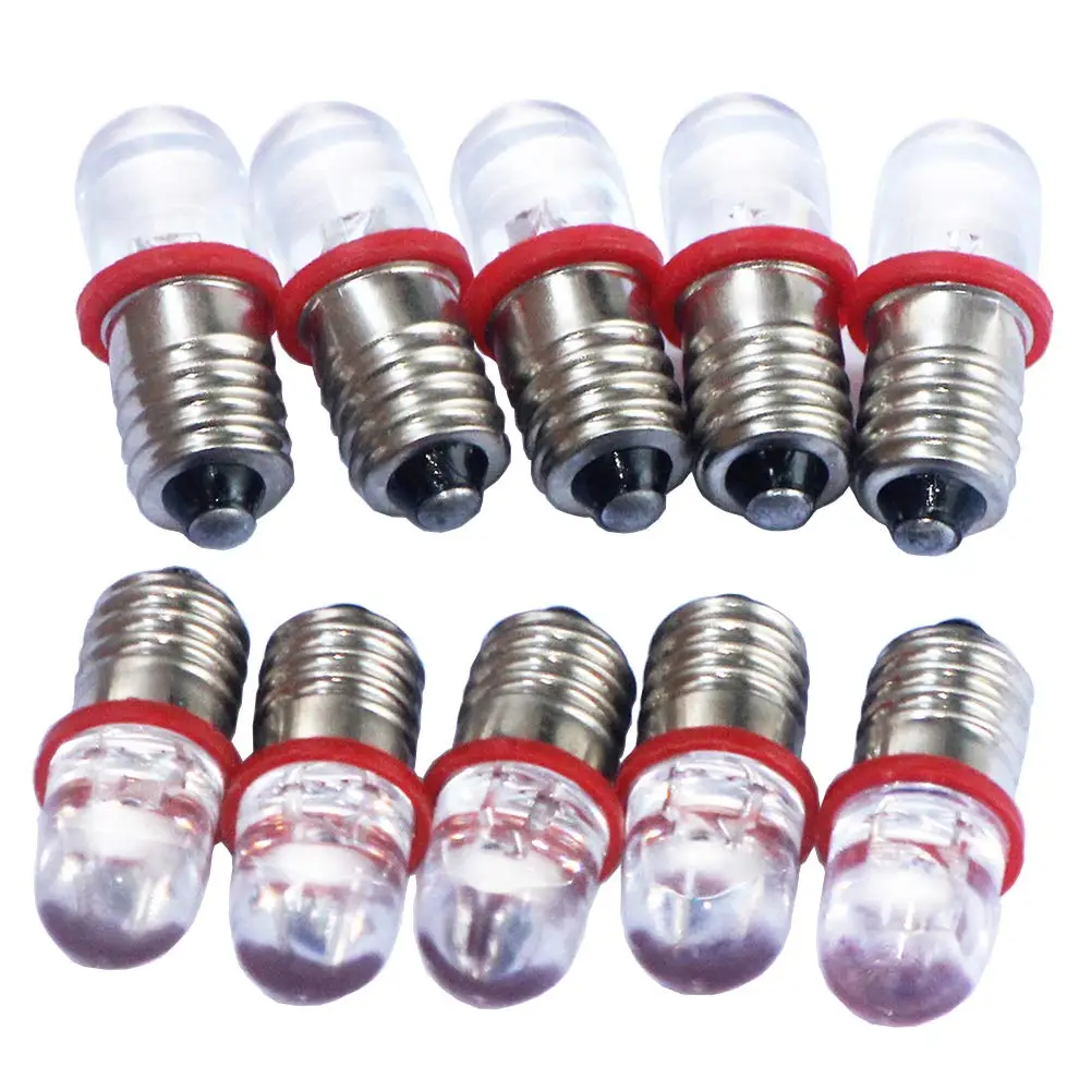 Led E10 Screw Bulb Warning Signal Bulb E10 Dc 3v/3.8v/4.5v Physical