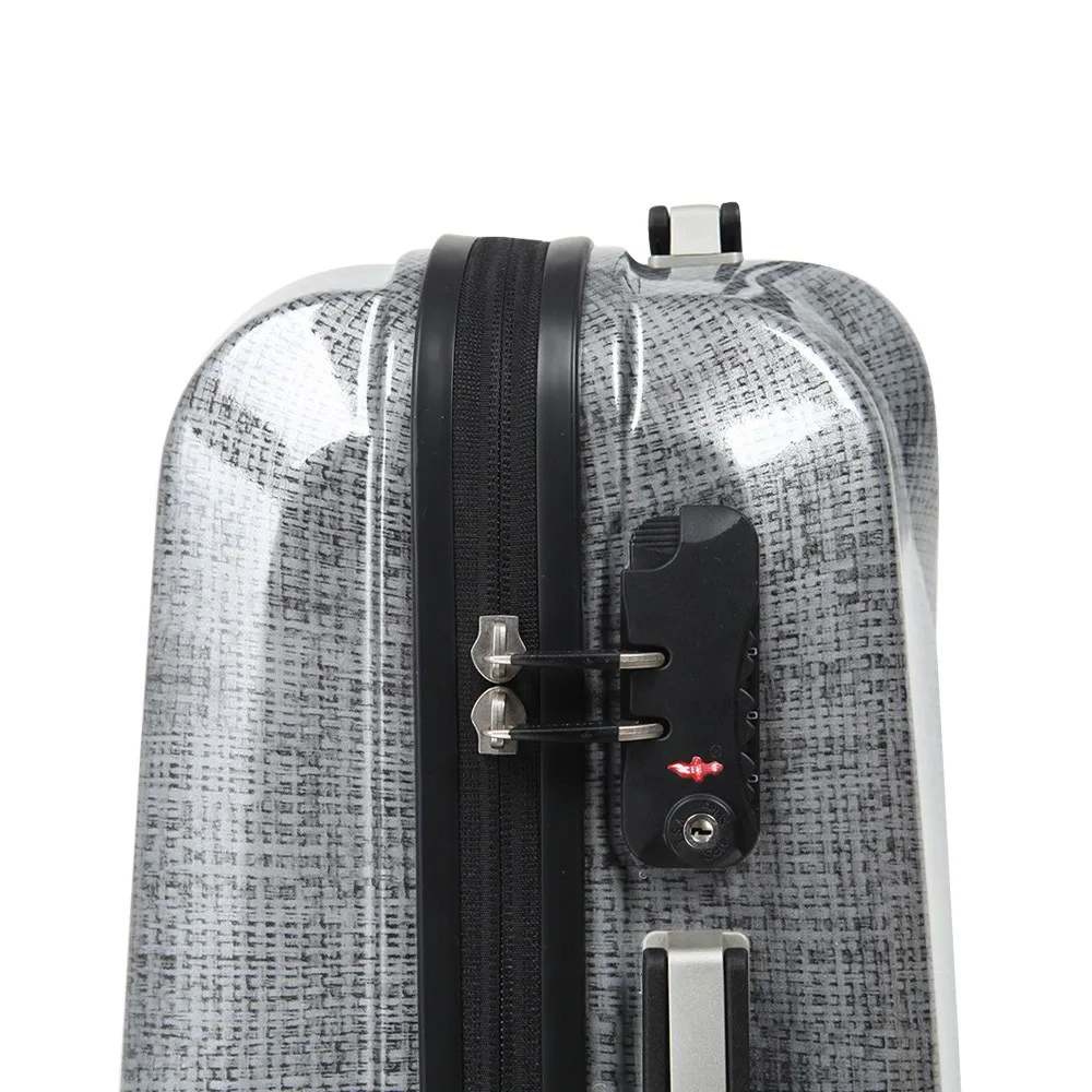 N797 Full Pc Rolling Roller Trolley Suitcase Abs Cabin Carryon Hard