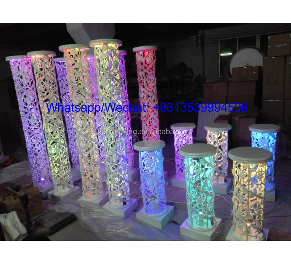 Lighted Wedding Crystal Pillar For Wedding Walkway Decoration Buy