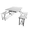 Outdoor Table and Outdoor Furniture General Use Aluminum folding table/folding picnic table with chairs