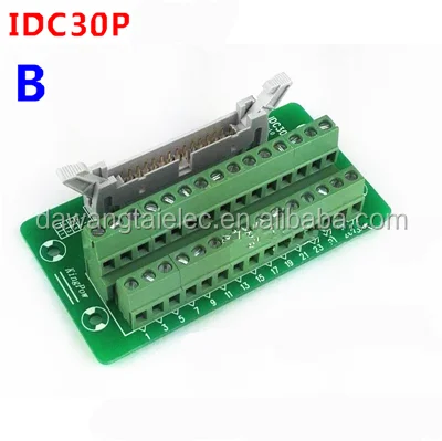 Idc30p Idc 30 Pin Male Connector To 30p Terminal Block Breakout Board