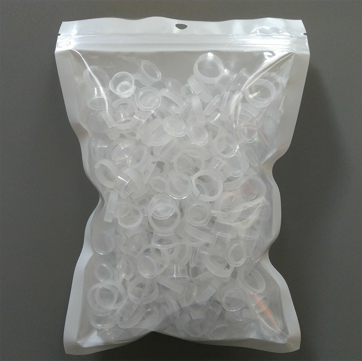 Disposable Transparent Plastic Tattoo Ink Cup Holder Ring Cup Semi