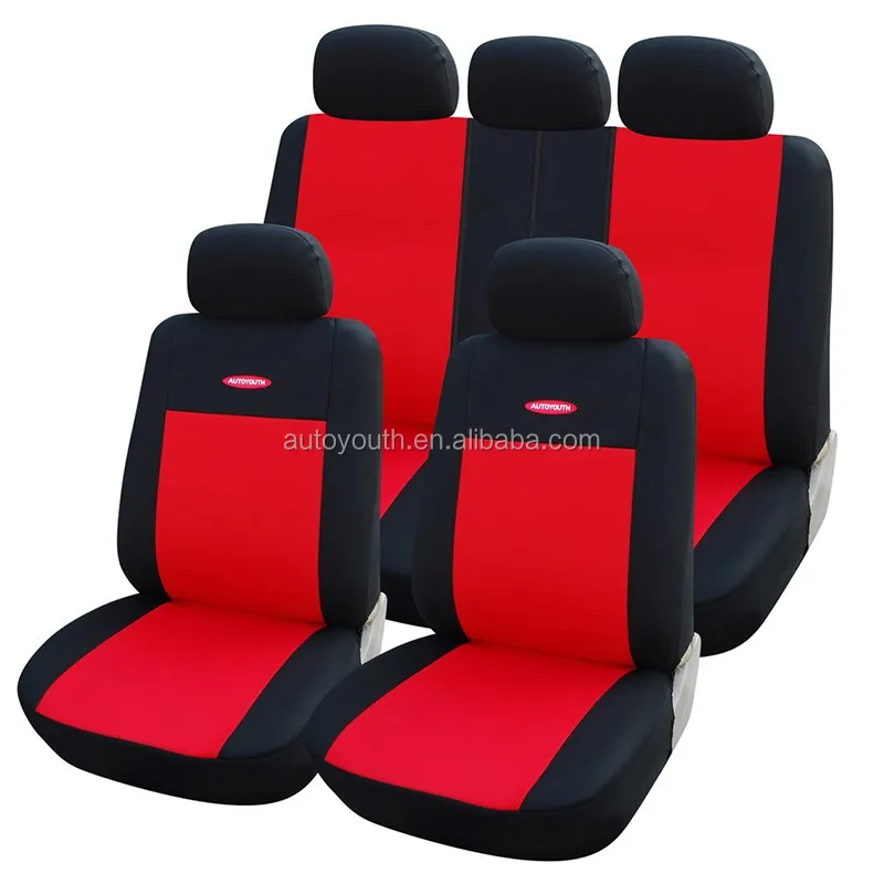2016 High Quality Polyester Red Car Seat Covers Set For Auto Buy Seat