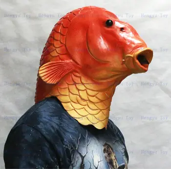 Realistic Animal Full Head Mask Party Fancy Dress Vivid Fish Mask - Buy ...