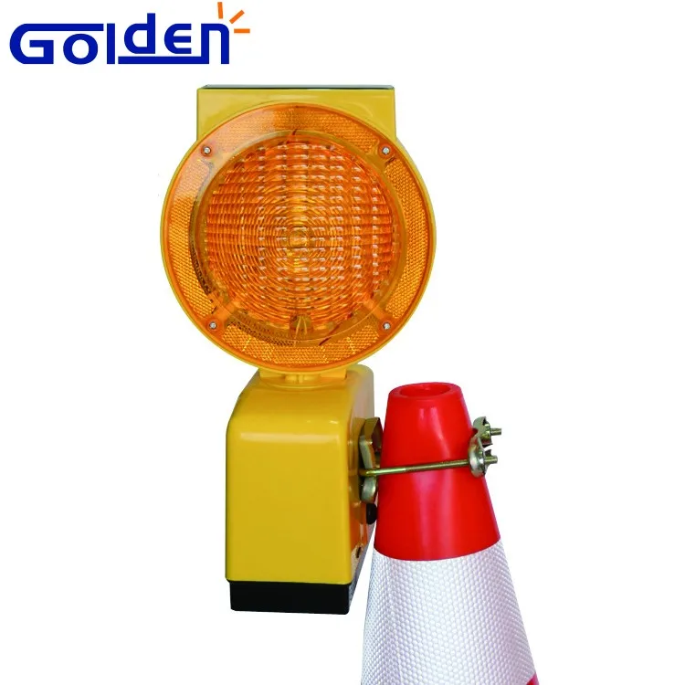 Traffic Road Cone Vision Blinker Emergency Solar Flashing Safety Light