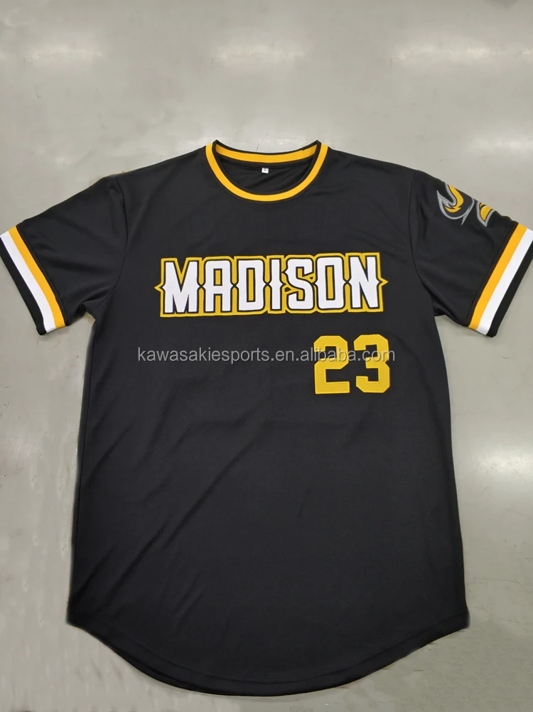 Regular Fit Baseball Jersey Embroidery With Number And Name Printing On