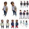 Spring autumn european style handsome Infant boys t-shirt+coats+pantsthree pieces new born baby clothes set in low price