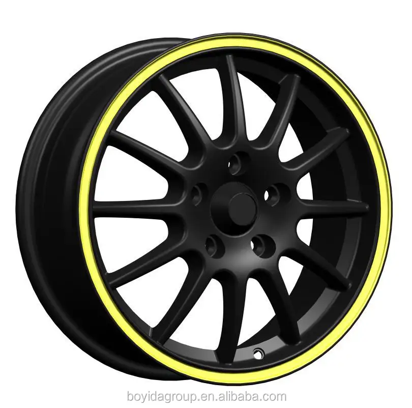 Z2201224 Inch Yellow Line Car Alloy /aluminum Wheels 4x100/114.3 Buy