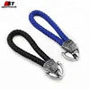 High quality custom zinc alloy metal key chain holder, handmade leather key rope with 3D eagle head