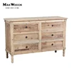 large rustic reclaimed wood chest of 6 drawers dresser cabinet