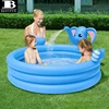 heavy duty vinyl 3-ring inflatable elephant kids interactive spray pool with sprinkler
