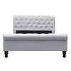 European Antique Style Double Size Fabric Sleigh Bed