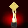 Casting and stamping techniques, custom metal award trophy