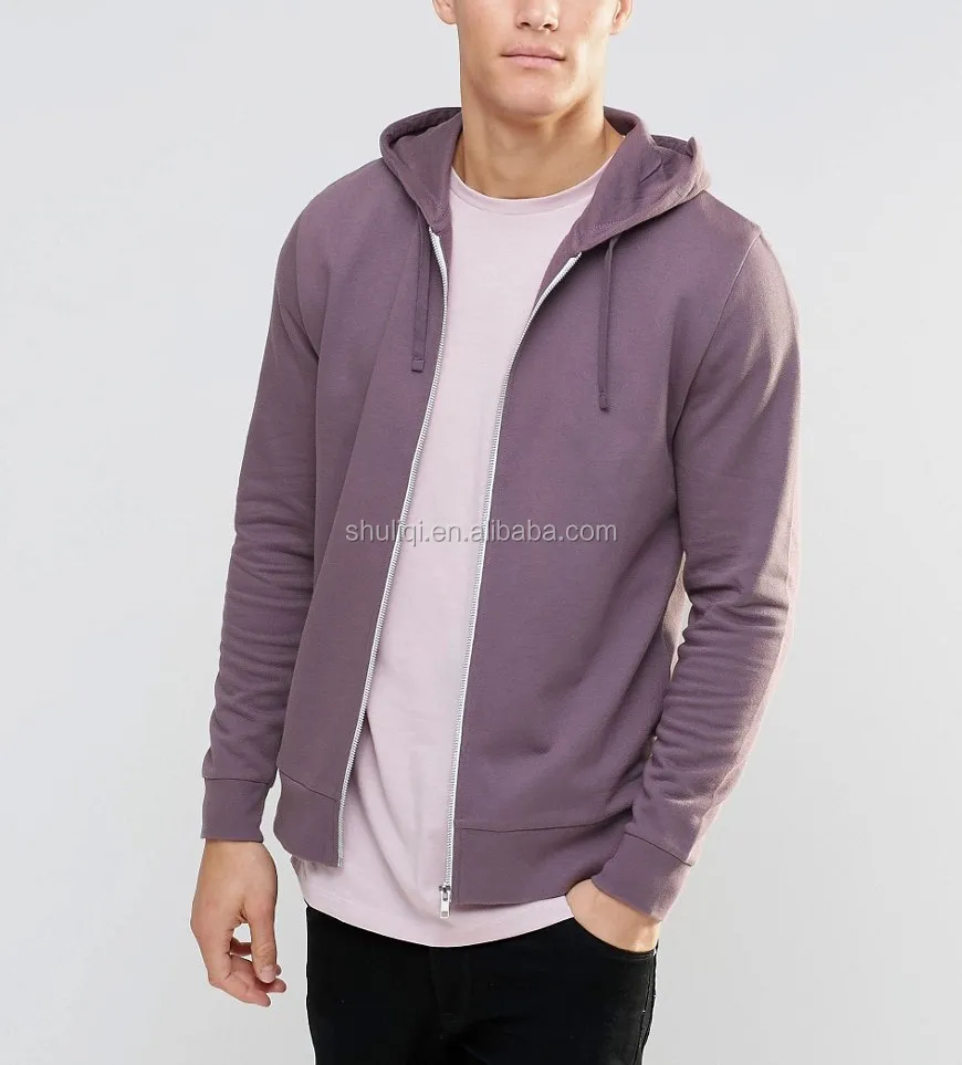 mens purple hoodie zip up