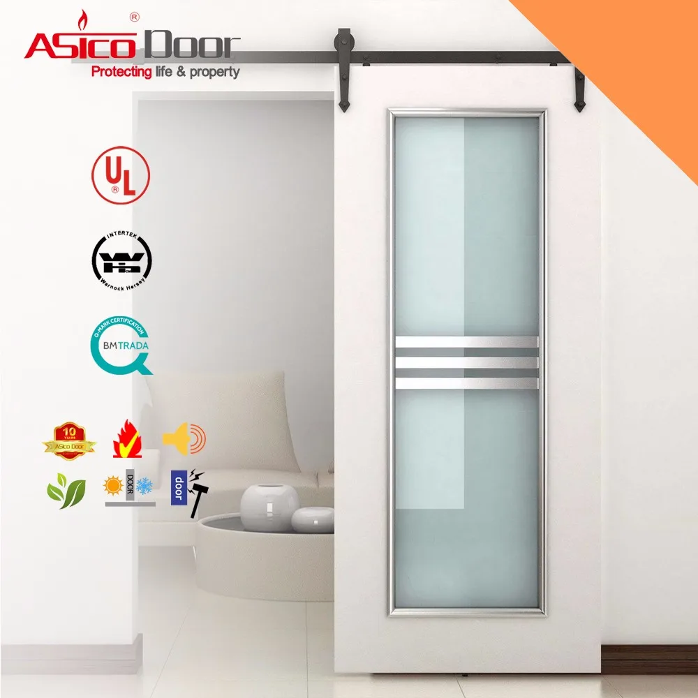 Asico Solid Wood Interior Sliding Glass Barn Door For Interior Buy Interior Sliding Barn Doors Solid Wood Door Glass Barn Door Product On