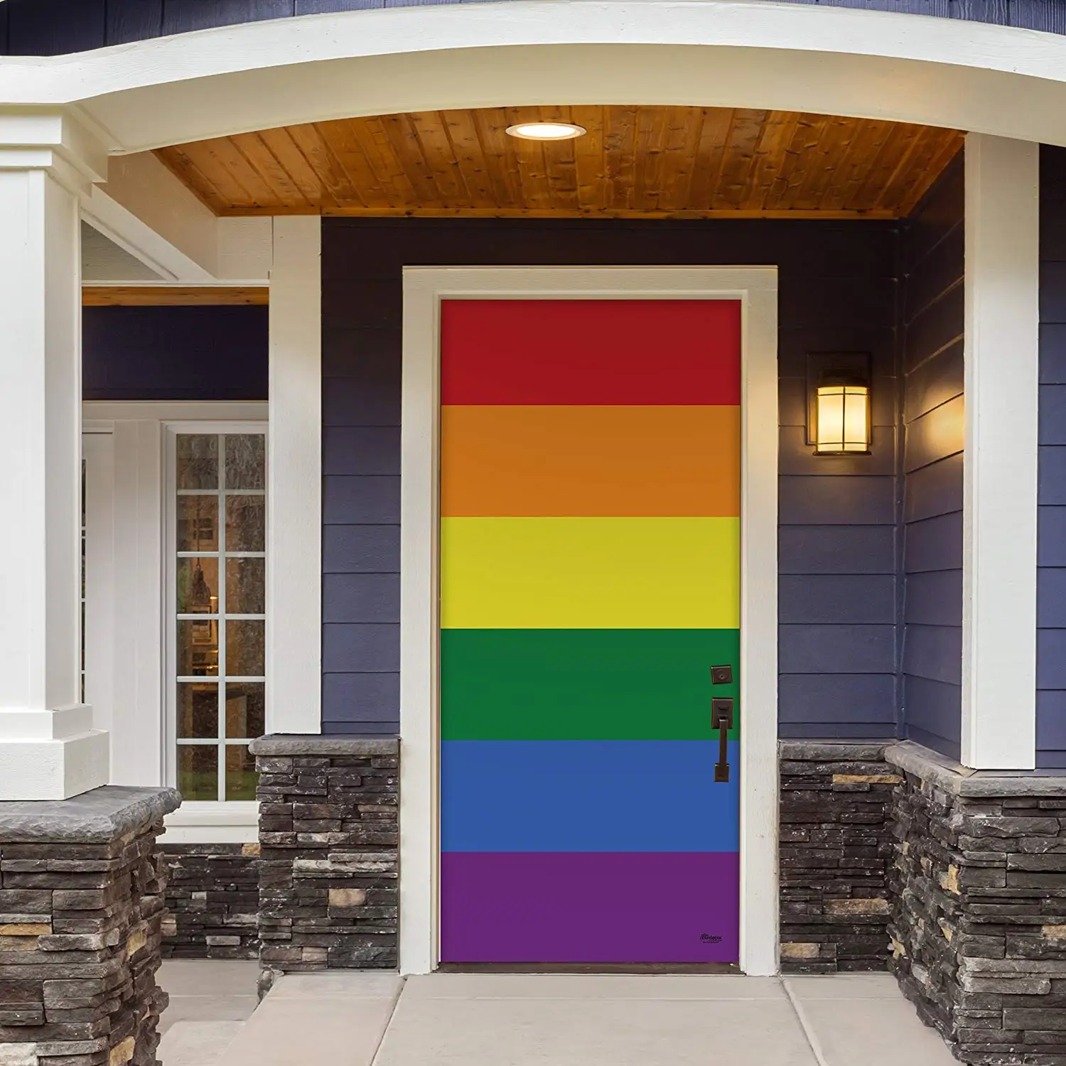 Victory Corps Original Pride - Outdoor Pride LGBT Garage Door Banner Mural Sign Décor 36" x 80" Front Door - The Original Holiday Front Door Banner Decor