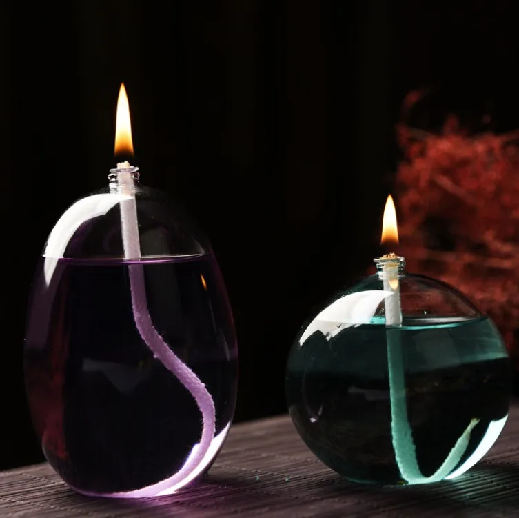 Aihpo06 Wholesale Hand Blown Decorative Modern Glass Ball Oil Lamps