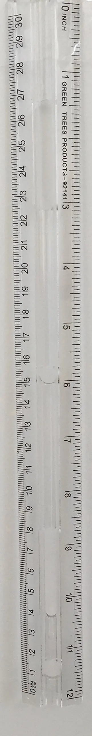 sourcing map Straight Ruler 20cm 8 Inch Stainless Steel Double Scale Measuring Tool with Hanging Hole 2pcs
