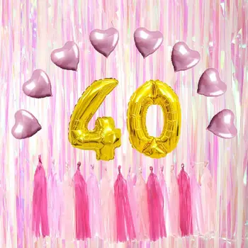 Best Selling 40th Birthday Theme Party Decorations Gold Balloons