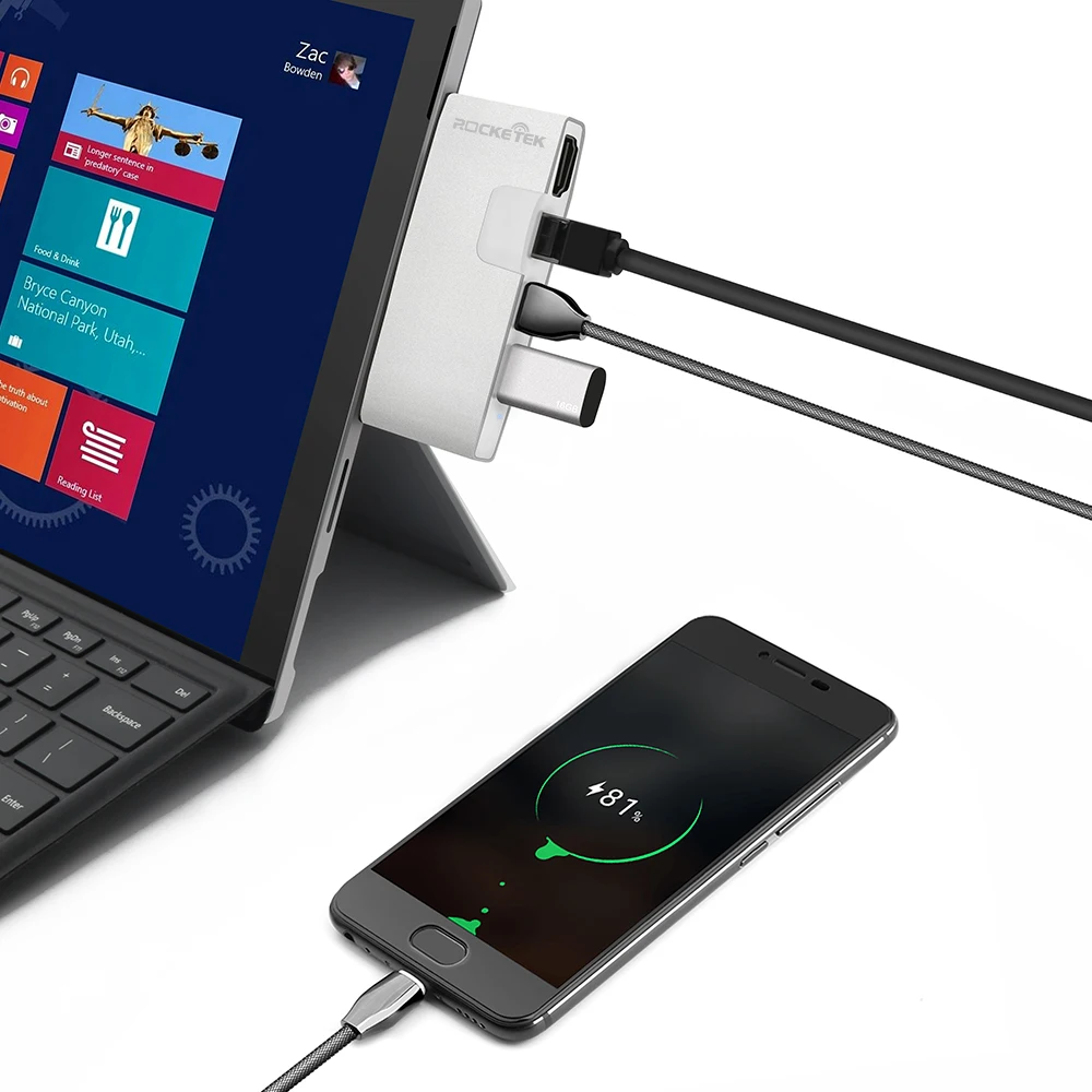 Mini Displayport To Hdmi 2port Usb Hub With 1 Gigabit Port