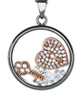 Ring heart key diamond set pendant symbol of pure love for couples boyfriend and girl friend sole