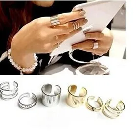 New fashion jewelry alloy round finger ring set 1set 3pcs gift for women ladies girl R1158