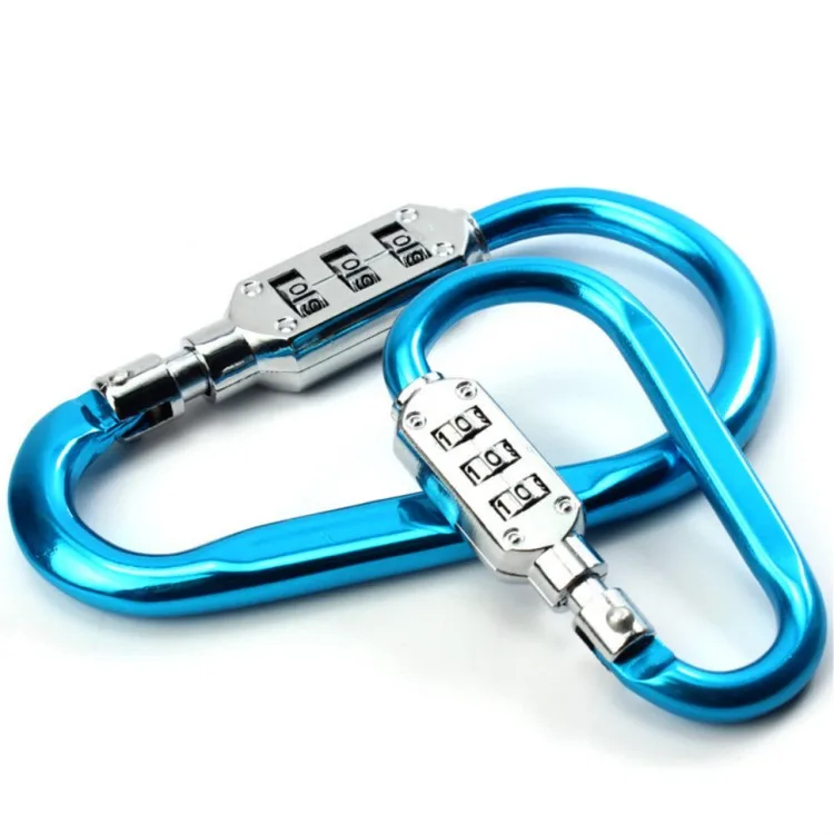 Combination Lock Carabiner Aluminium Alloy Password Carabiner With
