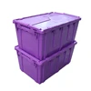 Security plastic crate for courier service plastic moving box