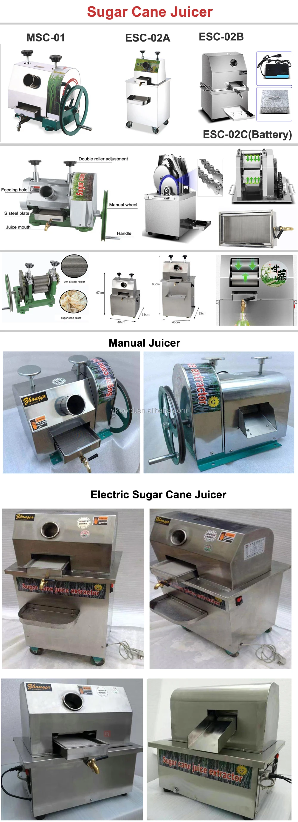 Msc01 Manual Sugar Cane Juicer,Sugarcane Juice Making Machine