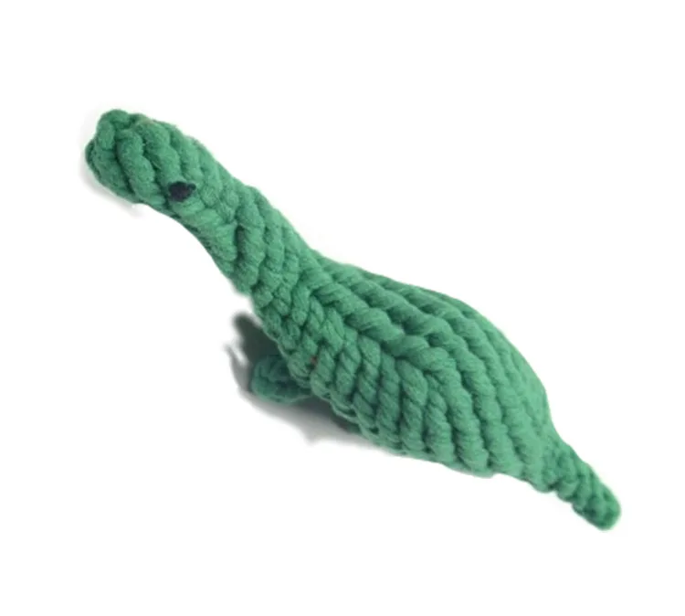 Toys dog chew, tough dog Toys, pet cotton rope braided  Dinosaur dog toy for dog  cleaning tooth or toothbrush