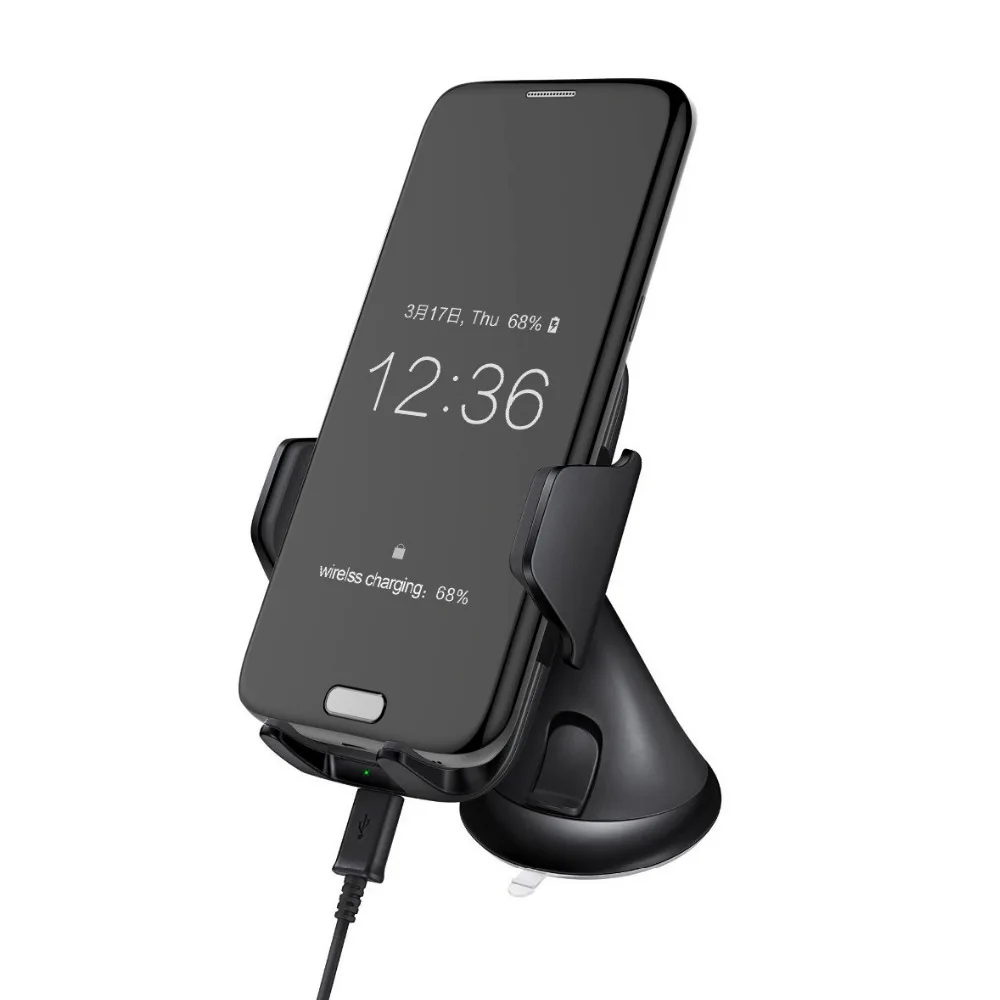 Universal 360 Rotation Fast Charging Qi Car Holder Wireless Charger