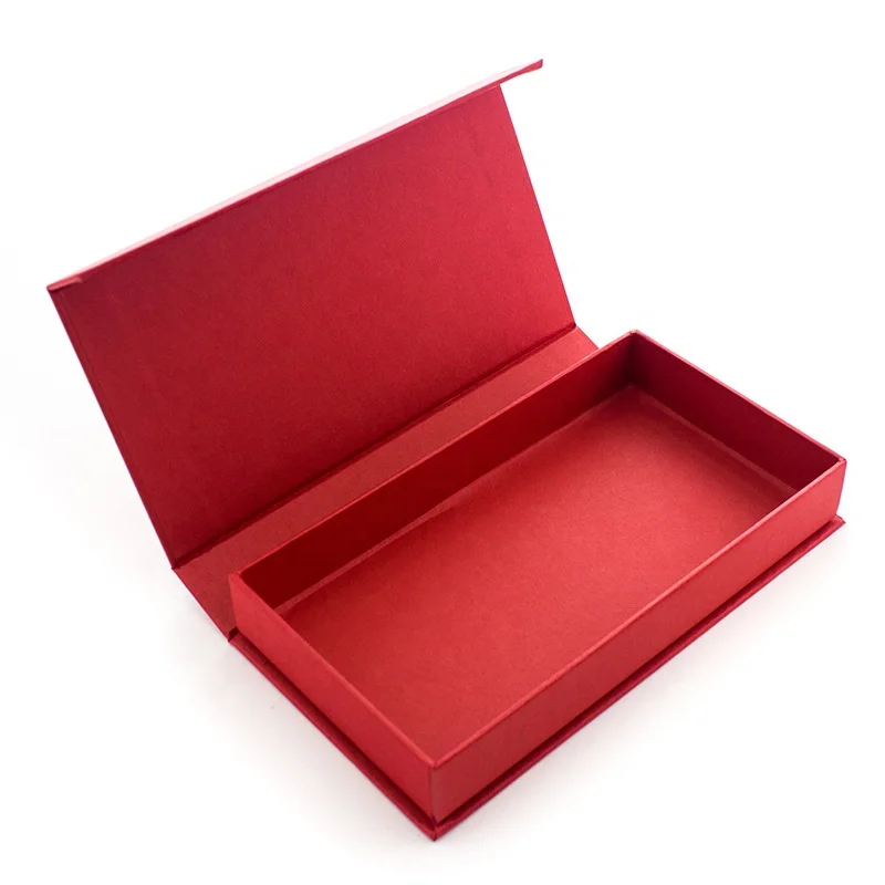 红色定制包装磁性封闭纸纸礼品盒批发