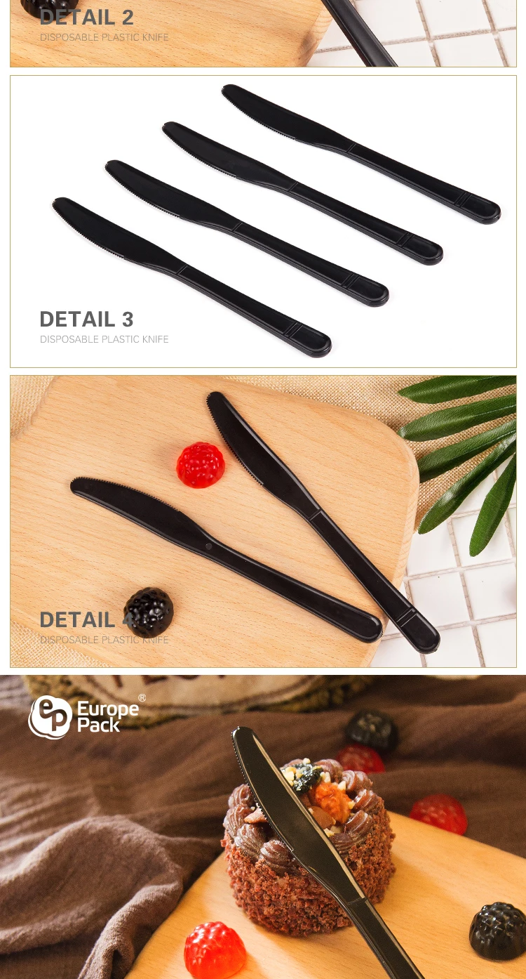 Epk Factory Disposable Black Pp Mini Plastic Knives For Cake Buy Mini