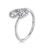 LOZRUNVE Classic Jewelry Fashion 925 Sterling Silver Two Stone Water Drop Ring