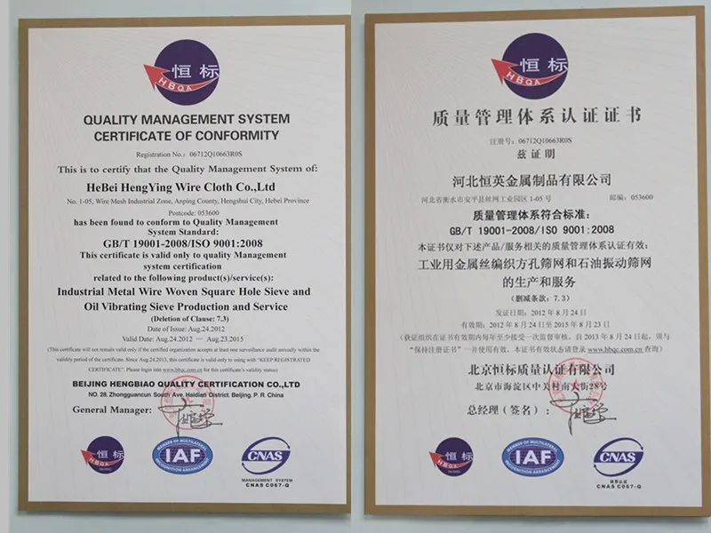 quality certification