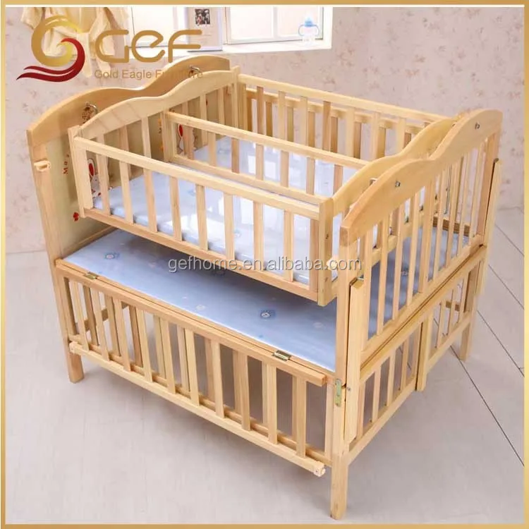 Twins Babies Wooden Crib Baby Cot Bed For Twins Gef-bb-110 - Buy Twin ...