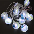 ハロウィンクリスマスデコレーションライトバッテリ駆動 20 LED 妖精ライト 3D カボチャの文字列ライト