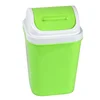 2019 cheap wholesale Attach Round Lid Hand Touch Press Plastic Trash Bin used in bedroom