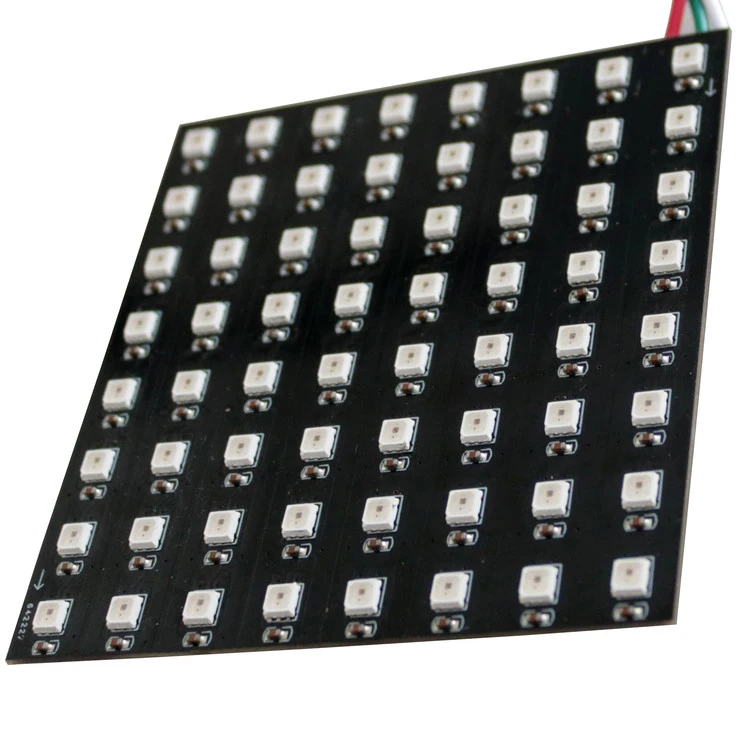 8x8 CM P10 64 Pixels Addressable Programmable SK6812 3535 RGB LED Madrix Panel