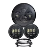 led headlight set 7 inch led headlight +4.5 inch led fog light*2+7 inch bracket for harley motorcycle