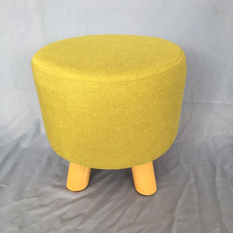 2018 Cheap Household Wooden Stool Pine Wood Legs With Cushion And