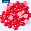 Factory Wholesale Price 2mm-25mm Siam Loose ABS Imitation Plastic Half Round Pearls for Phone Shell DIY